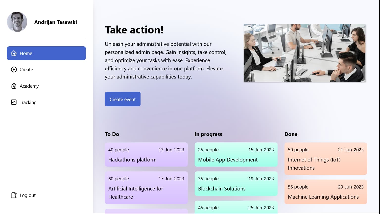 Hackathons platform